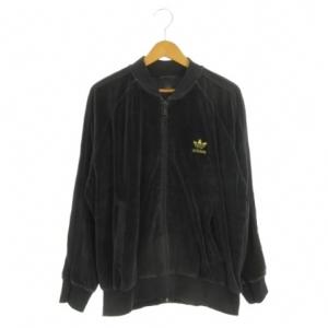 ベロアジャケット ジャージ O グレー トレフォイルロゴ スリーストライプス 長袖 /AO28 GY59