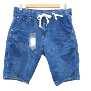 ショートパンツ ハーフパンツ 短パン デニム風 32 紺 ネイビー /HO14 GY59