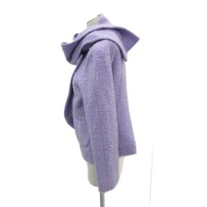 Pierre Cardin ジャケット 上着 ミドル丈 11 紫 パープル スヌード付き /HO67 GY59