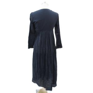 NE QUITTEZ PAS! ワンピース ロング丈 マキシ丈 紺 カシュクール ラップデザイン 011181002 /SY70 GY59