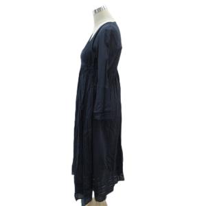 NE QUITTEZ PAS! ワンピース ロング丈 マキシ丈 紺 カシュクール ラップデザイン 011181002 /SY70 GY59