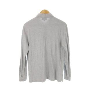 LACOSTE ポロシャツ 長袖 鹿の子 ロゴワッペン M グレー /CK15 ECC001