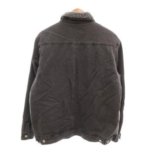 LACOSTE ボアライニングデニムジャケット ロゴ M グレー /YJ ECC001