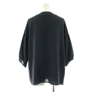 theory luxe ブラウス カットソー 紺 ネイビー Vネック 七分袖 38 /KU GY60