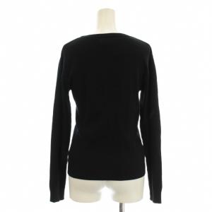 agnes b. ニット 1 黒 ブラック 無地 Vネック 長袖 /LP GY60