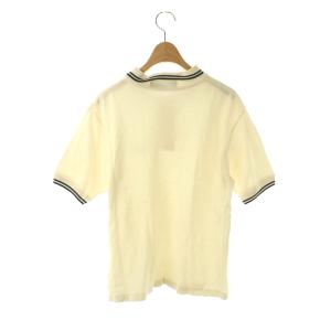 FRED PERRY ポロシャツ 半袖 42 オフホワイト ネイビー /ES ECB001