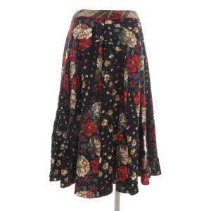 KENZO 美品フレアスカート 花柄 ひざ丈 38 マルチカラー  /MG ECB001