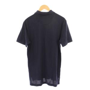 Brooks Brothers ポロシャツ 半袖 レギュラーカラー ハーフボタン ロゴ ワンポイント 鹿の子 M 紺 ネイビー /BB