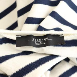 MAX MARA WEEKEND LINE カットソー ボーダー ロゴ オフホワイト ネイビー /DF ECB001