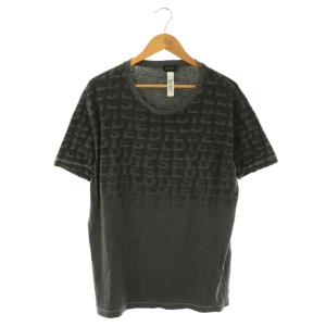 Tシャツ カットソー 半袖 ロゴ XXL チャコールブラック グレー /DO ECB001