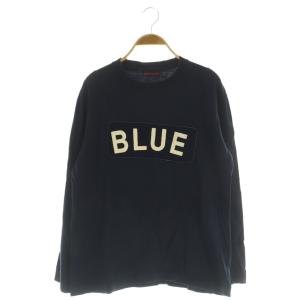 ロンT 長袖Tシャツ クルーネック コットン ネイビー /MY OS ECB001