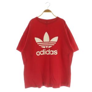 ビッグTシャツ 半袖 ロゴプリント XL レッド /MY OS ECB001