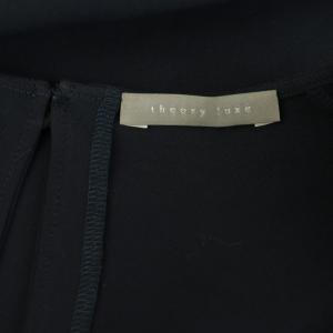 theory luxe 半袖ブラウス プルオーバー 40 ネイビー /MY OS ECB001