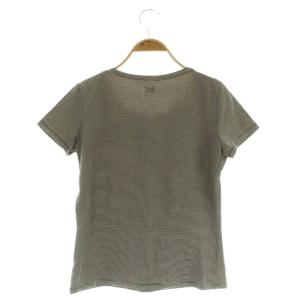 MAX MARA WEEKEND LINE ボーダーカットソー Tシャツ 半袖 刺繍 ブラック /MY OS ECB001