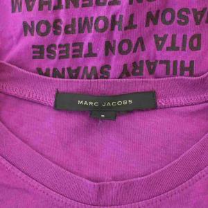 MARC JACOBS Tシャツ カットソー S 紫 パープル フォトプリント クルーネック 半袖 /LP ECC001