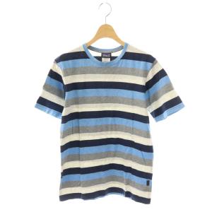 Tシャツ カットソー 半袖 ボーダー S ブルー マルチカラー /ES ECC001