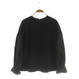 theory luxe 長袖カットソー 袖切替 38 ブラック /MY OS ECC001