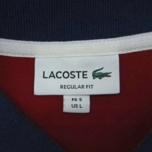 LACOSTE ポロシャツ L 赤 半袖 ポロカラー ロゴ /SY30 ECD001