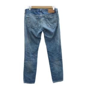 POLO RALPH LAUREN デニムパンツ ジーンズ スリム 27 青 ブルー クラッシュ加工 アンクル丈 /HO24 ECD001
