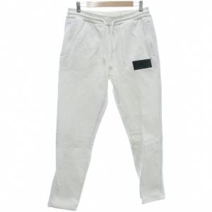 WILLIAMS II SWEATPANT テーパードパンツ M イージー ロゴ 刺繍 白 ホワイト KH6160