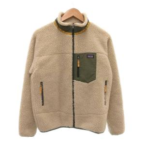 レトロXフリースジャケット XXL ベージュ カーキ 長袖 スタンドカラー ジップアップ STY65625FA19