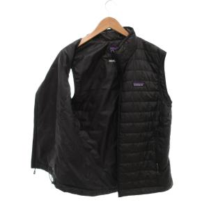 Patagonia ナノパフベスト 中綿 M 黒 ブラック ジップアップ キルティング スタンドカラー STY84242SP23