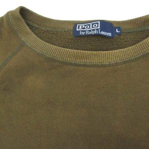 Polo by Ralph Lauren トレーナー スウェット L カーキ クルーネック 長袖 裏起毛 /YS35 ECD001