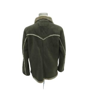 KANSAI JEANS フェイクムートンコート ミドル丈 LL カーキ /SM72 ECD001