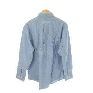 Brooks Brothers 1818 ボタンダウンシャツ 長袖 シャンブレー L 青 ブルー インディゴ /CK39 ECD001