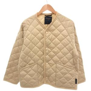 ノーカラーキルティングジャケット スナップボタン 38 ベージュ /YJ ECD001