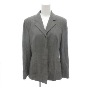 Max Mara スーツ セットアップ フォーマル ウール 36 グレー 無地 テーラードジャケット 背抜き タイトスカート