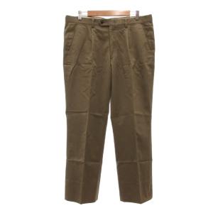 チノパンツ スラックス 88 コットン100％ センタープレス タック入り ブラウン /SX ECD001