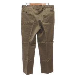 BURBERRY LONDON チノパンツ スラックス 88 コットン100％ センタープレス タック入り ブラウン /SX ECD001
