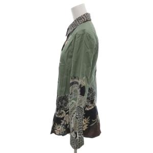 ETRO シャツ 黄緑 長袖 総柄 レギュラーカラー 花柄 /HW ECD001