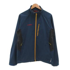 ソフトシェルジャケット L 紺 ネイビー 長袖 スタンドカラー ジップアップ 1010-17320 /NU