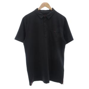 minimum COOL SHIRT ポロシャツ ゴルフウェア 半袖 ロゴ ストレッチ L 黒 ブラック