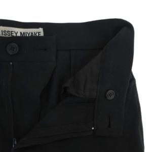 ISSEY MIYAKE パンツ フルレングス ワイドシルエット 無地 S 黒 ブラック /ML ECD001