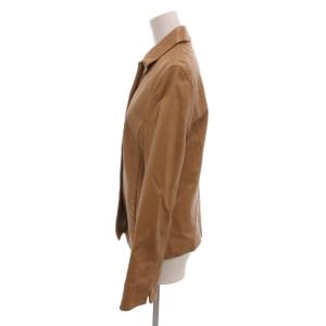 SONIA SONIA RYKIEL レザージャケット 革ジャン ステンカラー ステッチデザイン 羊革 38 キャメルカラー /SJ ECD001