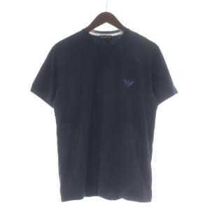 インナーウエア Tシャツ アンダーシャツ M 紺 ネイビー 半袖 ラウンドネック ロゴプリント /GR