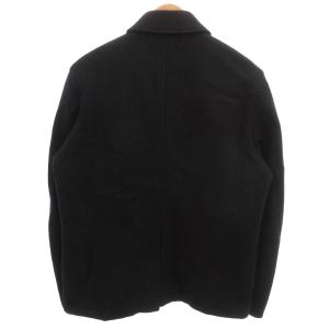 BEAMS 美品 コート ウール L 紺 ネイビー ショールカラー ボタン留 ハーフ丈 BAJ-126-116-1