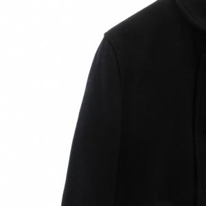 BEAMS 美品 コート ウール L 紺 ネイビー ショールカラー ボタン留 ハーフ丈 BAJ-126-116-1