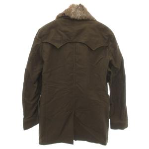 TAKEO KIKUCHI 美品 3 コート ダークグリーン ファーカラー フラップポケット ミドル ハーフ丈/HW ECC001