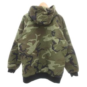 Carhartt 美品 マウンテンパーカー ジャケット カーキ色 迷彩柄 カモフラ柄 フード リブ /SJ ECC001