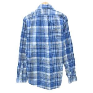 POLO RALPH LAUREN カジュアルシャツ 長袖 チェック柄 ボタンダウン S ブルー /SY54 ECD001