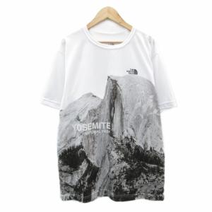 Tシャツ カットソー ラウンドネック プリント XL 白 黒 /SY48 ECD001
