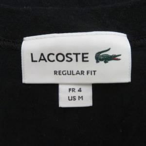LACOSTE Tシャツ カットソー 4 黒 ブラック 半袖 ラウンドネック ロゴ /YS24 ECD001