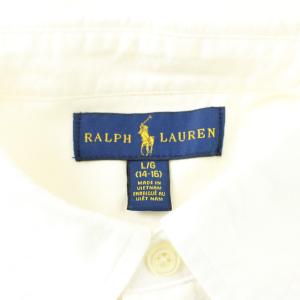RALPH LAUREN シャツ カジュアルシャツ L/G 白 ホワイト 長袖 無地 /GP ECD001