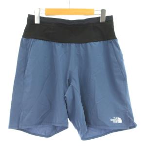 パンツ ショートパンツ ボトムス  XL 青 ブルー ロゴプリント ウエストゴム 無地 /GP ECD001