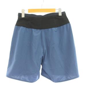 新品✨THE NORTH FACE青と黒のゴムウエストパンツ パンツ ショートパンツ ボトムス XL 青 ブルー ロゴプリント ウエスト