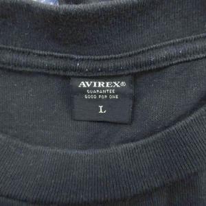 AVIREX Tシャツ カットソー L 黒 ブラック バックプリント 半袖 /SM22 ECD001